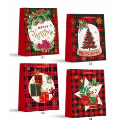 Σακούλα Δώρου Χριστουγεννιάτικη Καρώ