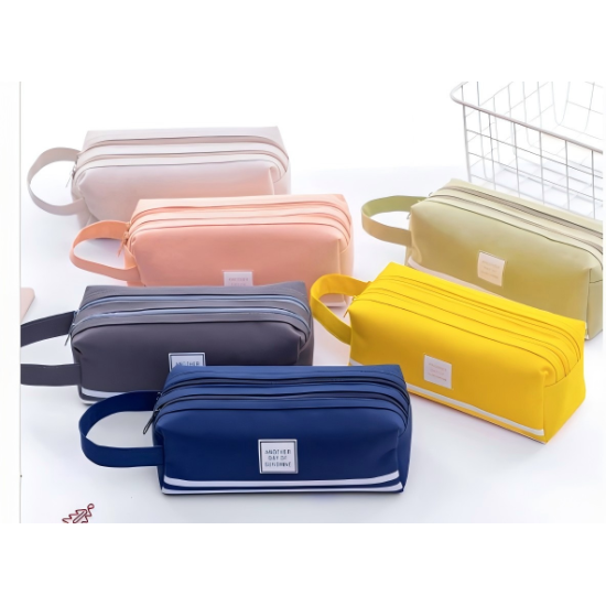 Κασετίνα Βαρελάκι με Διπλό Φερμουάρ