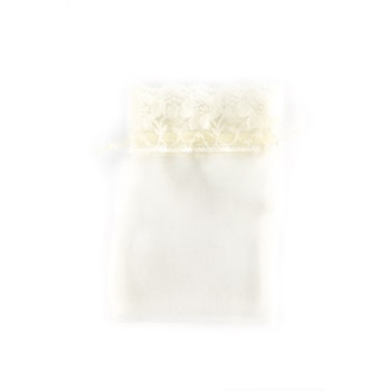 Πουγκί Οργάντζα με Δαντέλλα 18*12,5εκ.