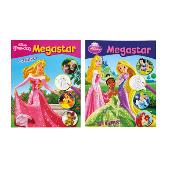 Βιβλία Ζωγραφικής Disney Megastar 128 σελ.και 1 σελ.αυτοκόλλητα