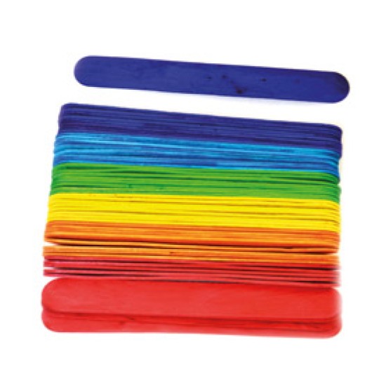 Γλωσσοπίεστρα Ξύλινα χρωματιστά φαρδυά