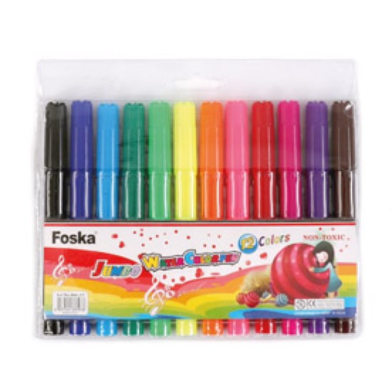 Μαρκαδόροι χονδροί 12 χρωμάτων