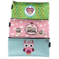 Κασετίνες πλακέ με κουκουβάγια