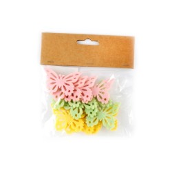 Αυτοκόλλητες Πεταλούδες τσόχας 12 τεμ. 