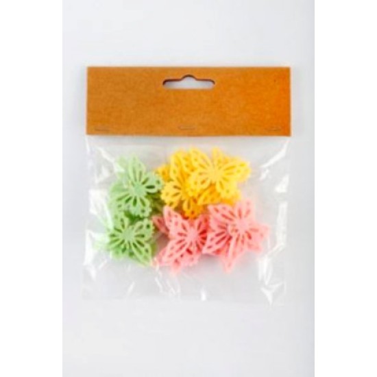 Αυτοκόλλητες Πεταλούδες τσόχας 18 τεμ. 