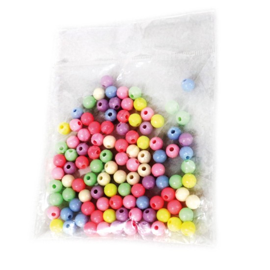 Χάνδρες πλαστικές στρόγγυλες 25γραμ. 1 εκ.