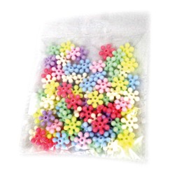 Χάνδρες πλαστικές λουλούδι 25γραμ.