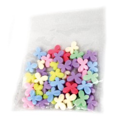 Χάνδρες πλαστικές πεταλούδα 25γραμ.