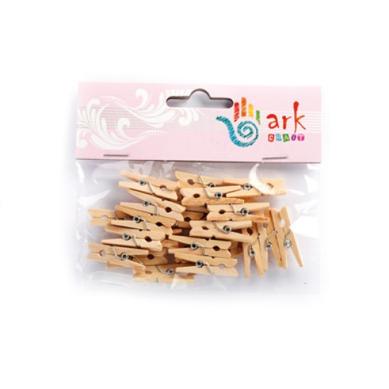 Μανταλάκια Ξύλινα Φυσικό χρώμα 3 εκ.