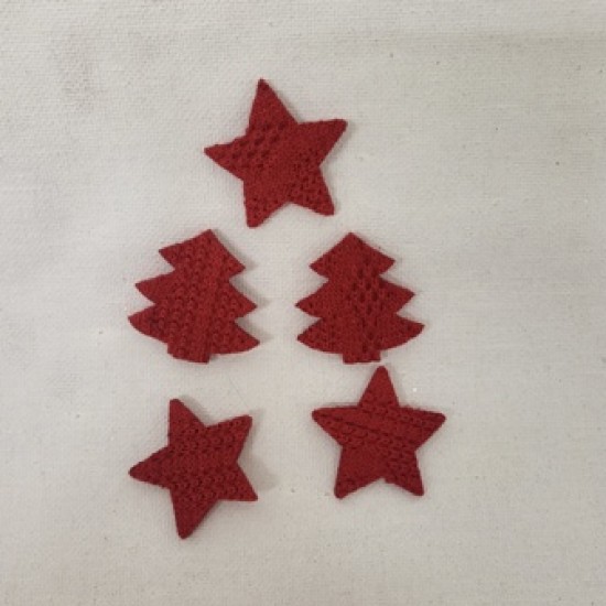 Αυτοκόλλητα τσόχας Δένδρο-Αστέρι Σετ 6τεμ.