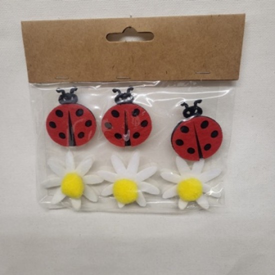 Αυτοκόλλητα Τσόχας Πασχαλίτσα-Μαργαρίτες 6 τεμ.