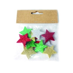 Αυτοκόλλητο αστέρι με glitter 