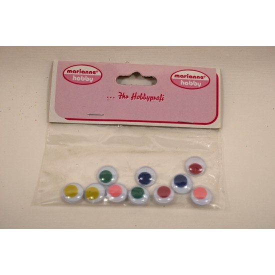 Ματάκια Χρωματιστά 12χιλ.10τεμ.