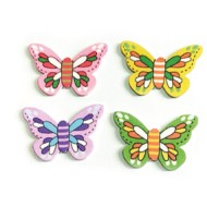 Ξύλινη πεταλούδα 12 τεμ.